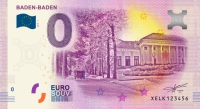 0-Euro Souvenir-Schein Baden-Baden